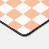 Gekreuzte Quadrate für orange-weiße geometrische F Schreibtischunterlage (Ecke)