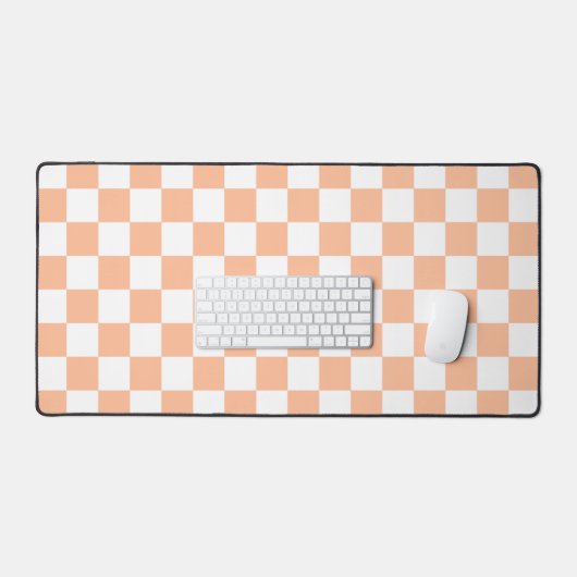 Gekreuzte Quadrate für orange-weiße geometrische F Schreibtischunterlage (Tastatur & Maus)