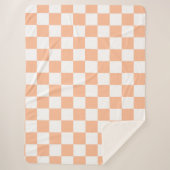 Gekreuzte Quadrate für orange-weiße geometrische F Sherpadecke (Vorderseite)