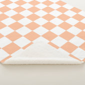 Gekreuzte Quadrate für orange-weiße geometrische F Sherpadecke (3/4)