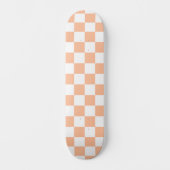 Gekreuzte Quadrate für orange-weiße geometrische F Skateboard (Vorderseite)