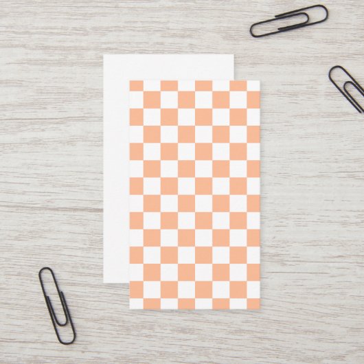 Gekreuzte Quadrate für orange-weiße geometrische F Visitenkarte (Vorderseite/Rückseite Beispiel)