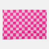 Gekreuzte Quadrate lichtfeuchtes, rosa geometrisch Geschirrtuch (Horizontal)