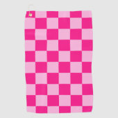 Gekreuzte Quadrate lichtfeuchtes, rosa geometrisch Golfhandtuch (Vorderseite)