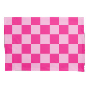 Gekreuzte Quadrate lichtfeuchtes, rosa geometrisch Kissenbezug