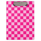 Gekreuzte Quadrate lichtfeuchtes, rosa geometrisch Klemmbrett (Vorderseite)