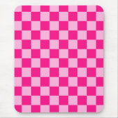Gekreuzte Quadrate lichtfeuchtes, rosa geometrisch Mousepad (Vorne)