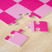 Gekreuzte Quadrate lichtfeuchtes, rosa geometrisch Puzzle (Seite)