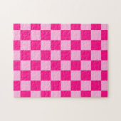 Gekreuzte Quadrate lichtfeuchtes, rosa geometrisch Puzzle (Horizontal)
