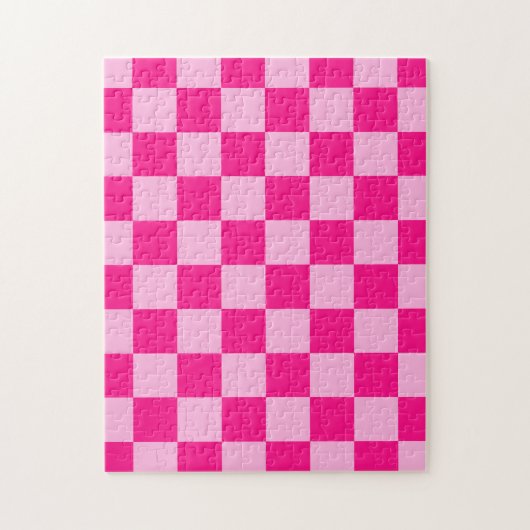 Gekreuzte Quadrate lichtfeuchtes, rosa geometrisch Puzzle (Vertikal)