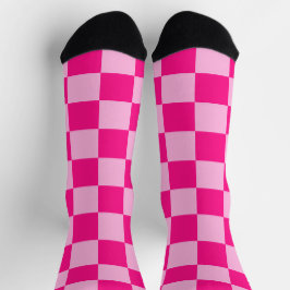 Gekreuzte Quadrate lichtfeuchtes, rosa geometrisch Socken