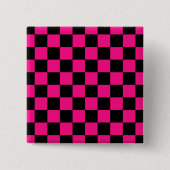 Gekreuzte Quadrate mit rosa, geometrischem Retro Button (Vorderseite)