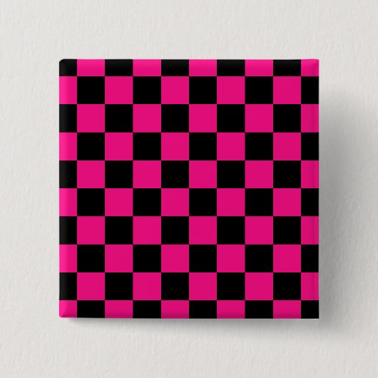 Gekreuzte Quadrate mit rosa, geometrischem Retro Button (Vorderseite)