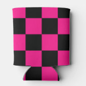 Gekreuzte Quadrate mit rosa, geometrischem Retro Dosenkühler (Rückseite)