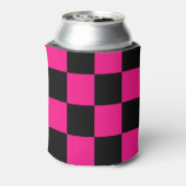 Gekreuzte Quadrate mit rosa, geometrischem Retro Dosenkühler (Kanne Rückseite)