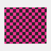 Gekreuzte Quadrate mit rosa, geometrischem Retro Fleecedecke (Vorderseite (Horizontal))