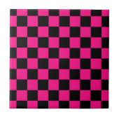 Gekreuzte Quadrate mit rosa, geometrischem Retro Fliese (Vorderseite)