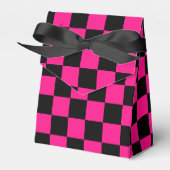 Gekreuzte Quadrate mit rosa, geometrischem Retro Geschenkschachtel (Vorderseite)