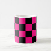 Gekreuzte Quadrate mit rosa, geometrischem Retro Kaffeetasse (Mittel)