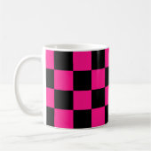 Gekreuzte Quadrate mit rosa, geometrischem Retro Kaffeetasse (Links)