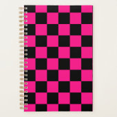 Gekreuzte Quadrate mit rosa, geometrischem Retro Planer (Vorderseite)