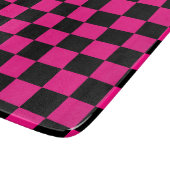 Gekreuzte Quadrate mit rosa, geometrischem Retro Schneidebrett (Ecke)