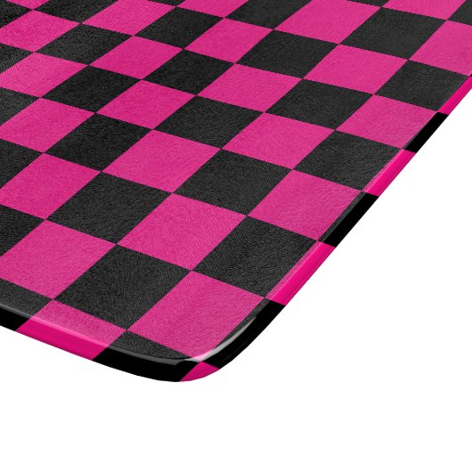 Gekreuzte Quadrate mit rosa, geometrischem Retro Schneidebrett (Ecke)