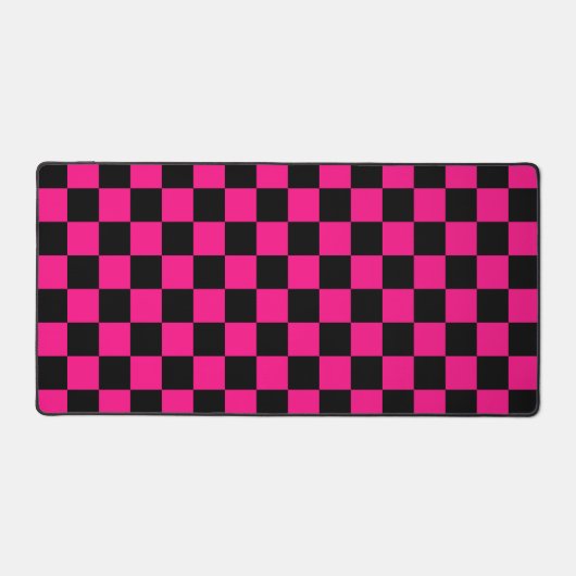 Gekreuzte Quadrate mit rosa, geometrischem Retro Schreibtischunterlage (Vorderseite)