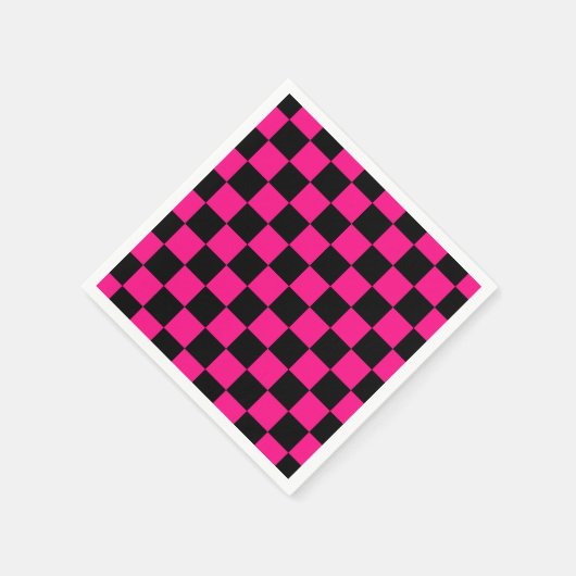 Gekreuzte Quadrate mit rosa, geometrischem Retro Serviette (Ecke)