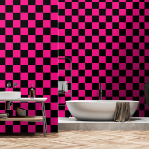 Gekreuzte Quadrate mit rosa, geometrischem Retro Tapete