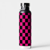 Gekreuzte Quadrate mit rosa, geometrischem Retro Trinkflasche (Rechts)