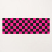 Gekreuzte Quadrate mit rosa, geometrischem Retro Yogamatte (Rückseite (Horizontal))