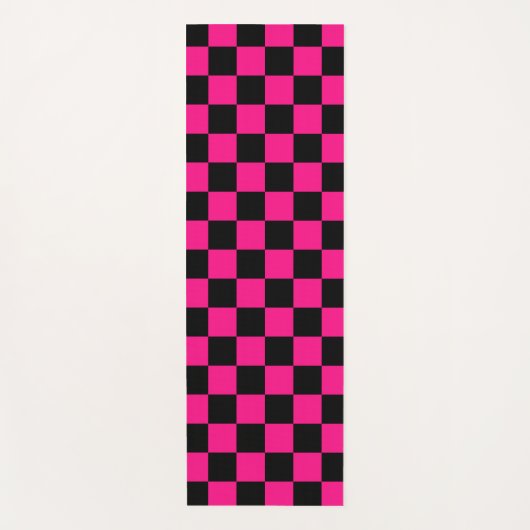 Gekreuzte Quadrate mit rosa, geometrischem Retro Yogamatte (Vorderseite)