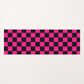 Gekreuzte Quadrate mit rosa, geometrischem Retro Yogamatte (Vorderseite (Horizontal))