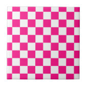 Gekreuzte Quadrate mit weißem, rosa Retro Fliese (Vorderseite)