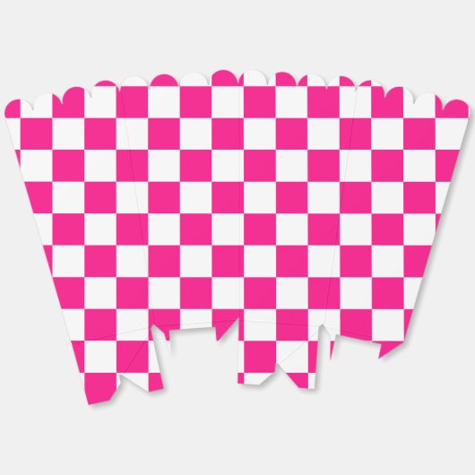 Gekreuzte Quadrate mit weißem, rosa Retro Geschenkschachtel (Ungeklappt)