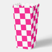 Gekreuzte Quadrate mit weißem, rosa Retro Geschenkschachtel (Vorderseite)