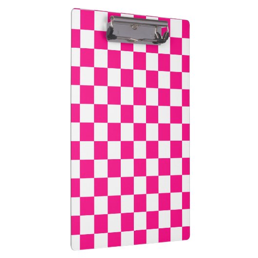 Gekreuzte Quadrate mit weißem, rosa Retro Klemmbrett (Rechts)