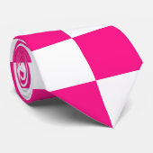 Gekreuzte Quadrate mit weißem, rosa Retro Krawatte (Gerollt)