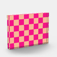 Gekreuzte Quadrate pfirsichfarbenes geometrisches 