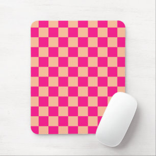 Gekreuzte Quadrate pfirsichfarbenes geometrisches  Mousepad