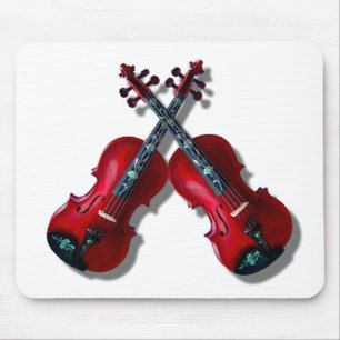 GEKREUZTE ROTE VIOLINEN - MOUSEPAD