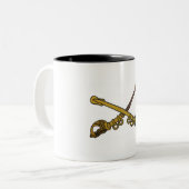 Gekreuzte Säbel-Tasse Zweifarbige Tasse (Vorderseite Links)