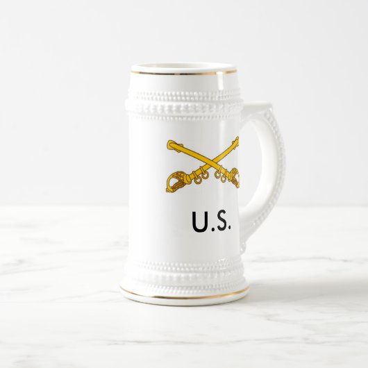 gekreuzte Säbel, US Bierglas (VorderseiteRechts)