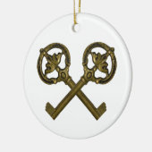 gekreuzte Schlüssel Keramikornament (Links)