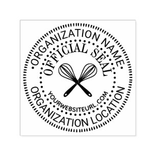 Gekreuzte Schneebesen Benutzerdefiniertes Amtssieg Permastempel