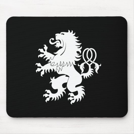 Gekreuzte Schwanz-zügellose Löwe-Wappenkunde Mousepad (Vorne)