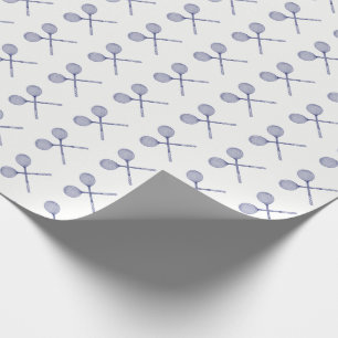 Gekreuzte Squash-Schläger Blau Geschenkpapier