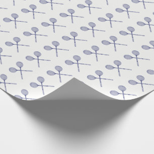 Gekreuzte Squash-Schläger Blau Geschenkpapier