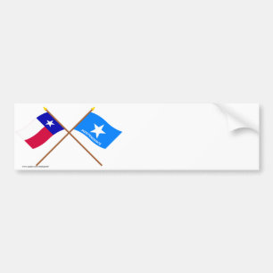 Gekreuzte Texas- und Scottunabhängigkeits-Flaggen Autoaufkleber
